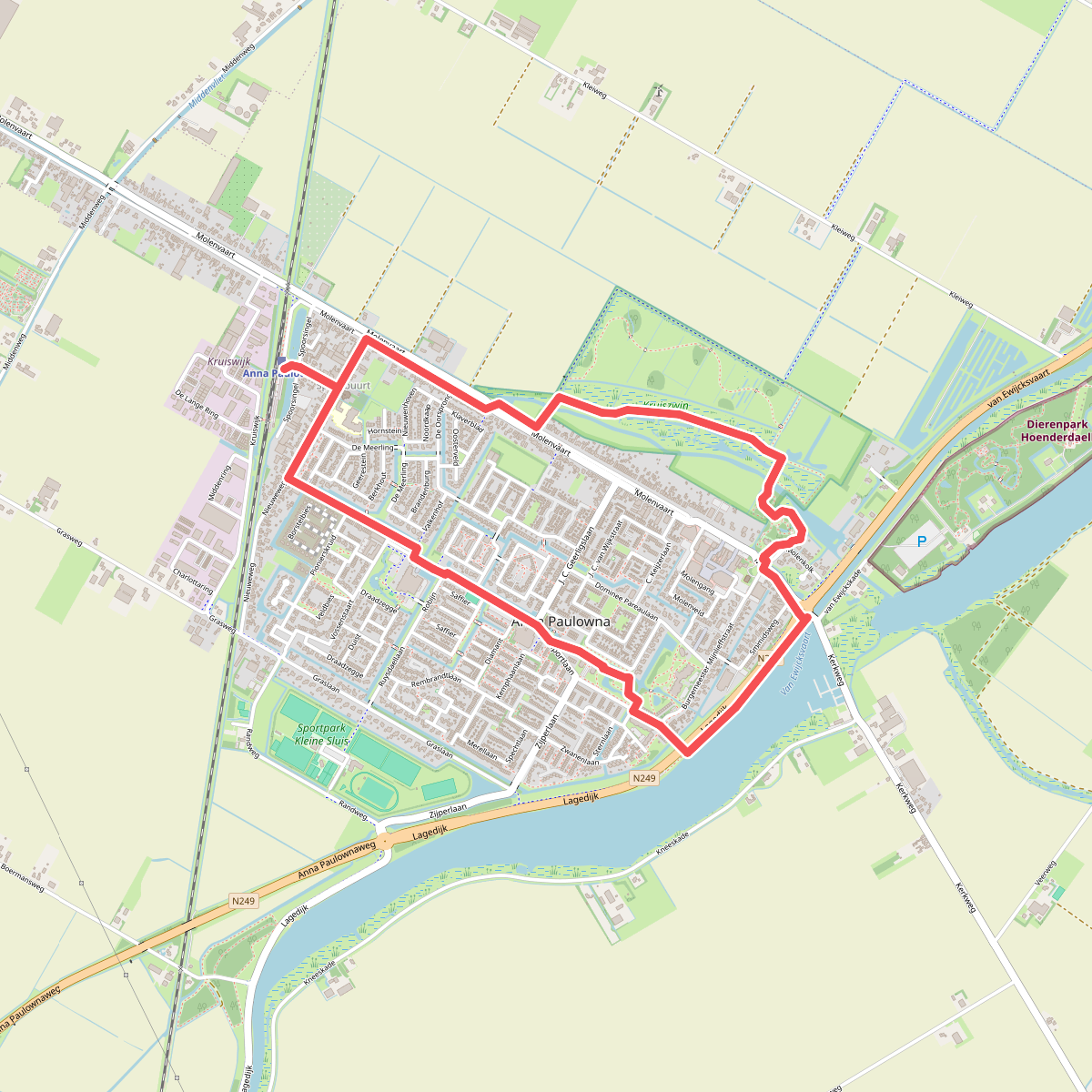 Poldertuinroute (zeegroen)