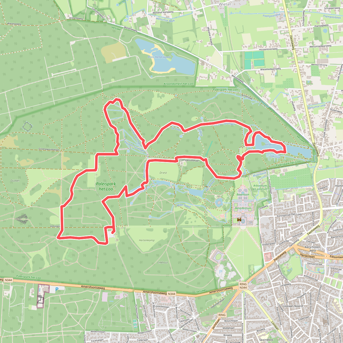 Kroondomein Het Loo zwarte route
