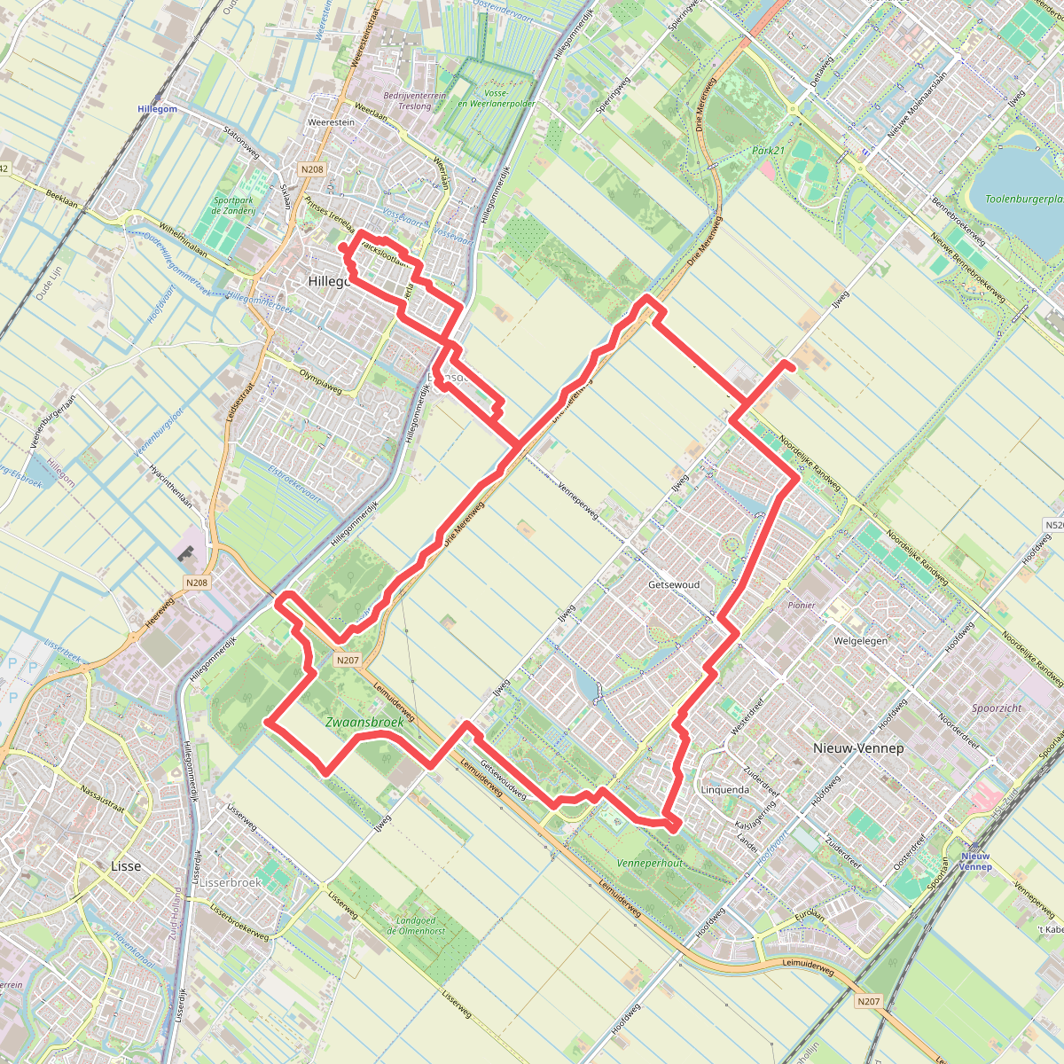 18 km Nieuw Vennep