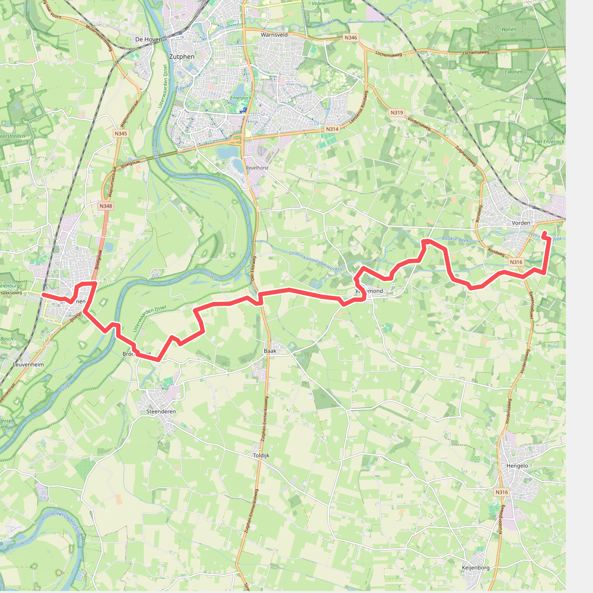Brummen - Vorden · Trekvogelpad etappe 20