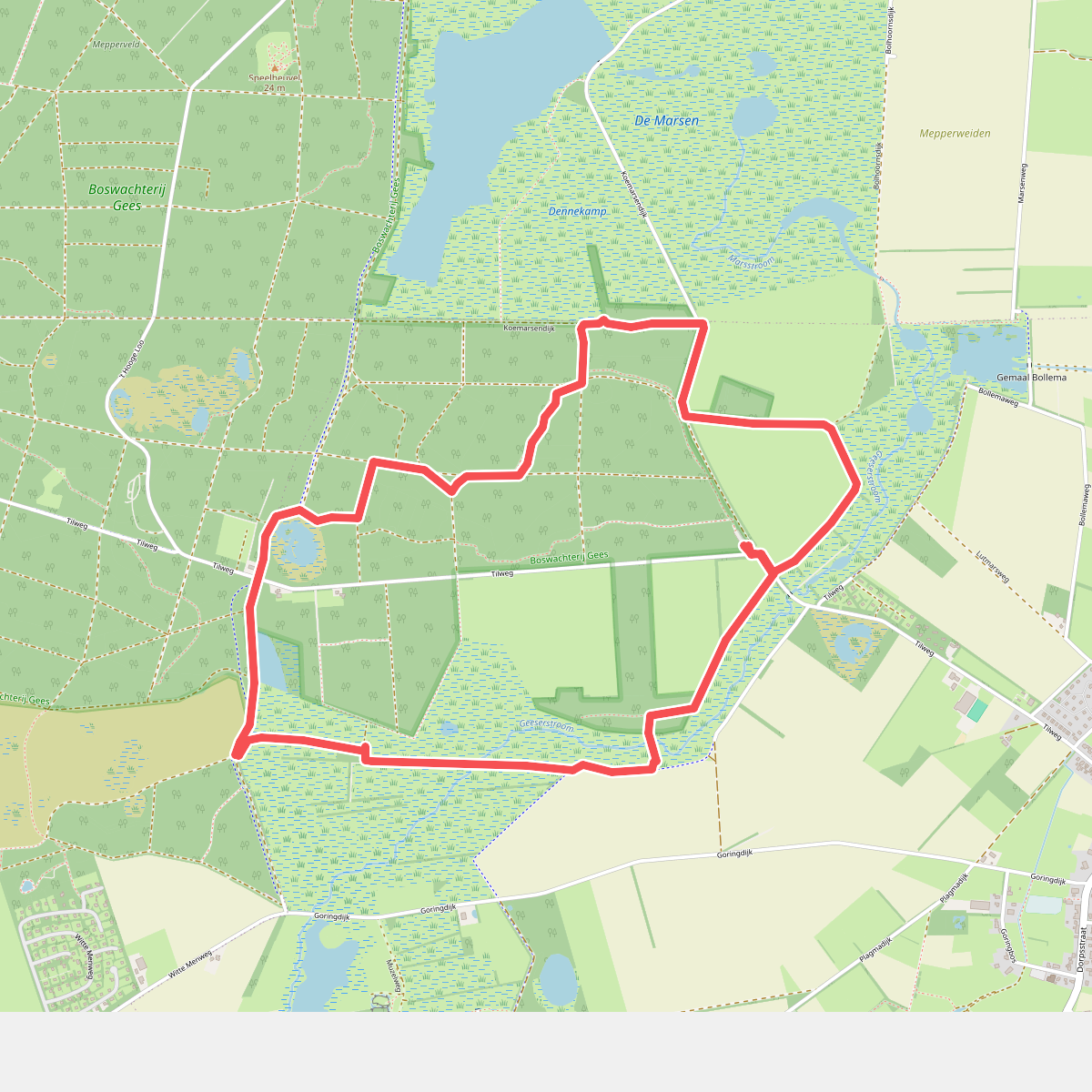 WandelWeb Route- Over de Vlonders