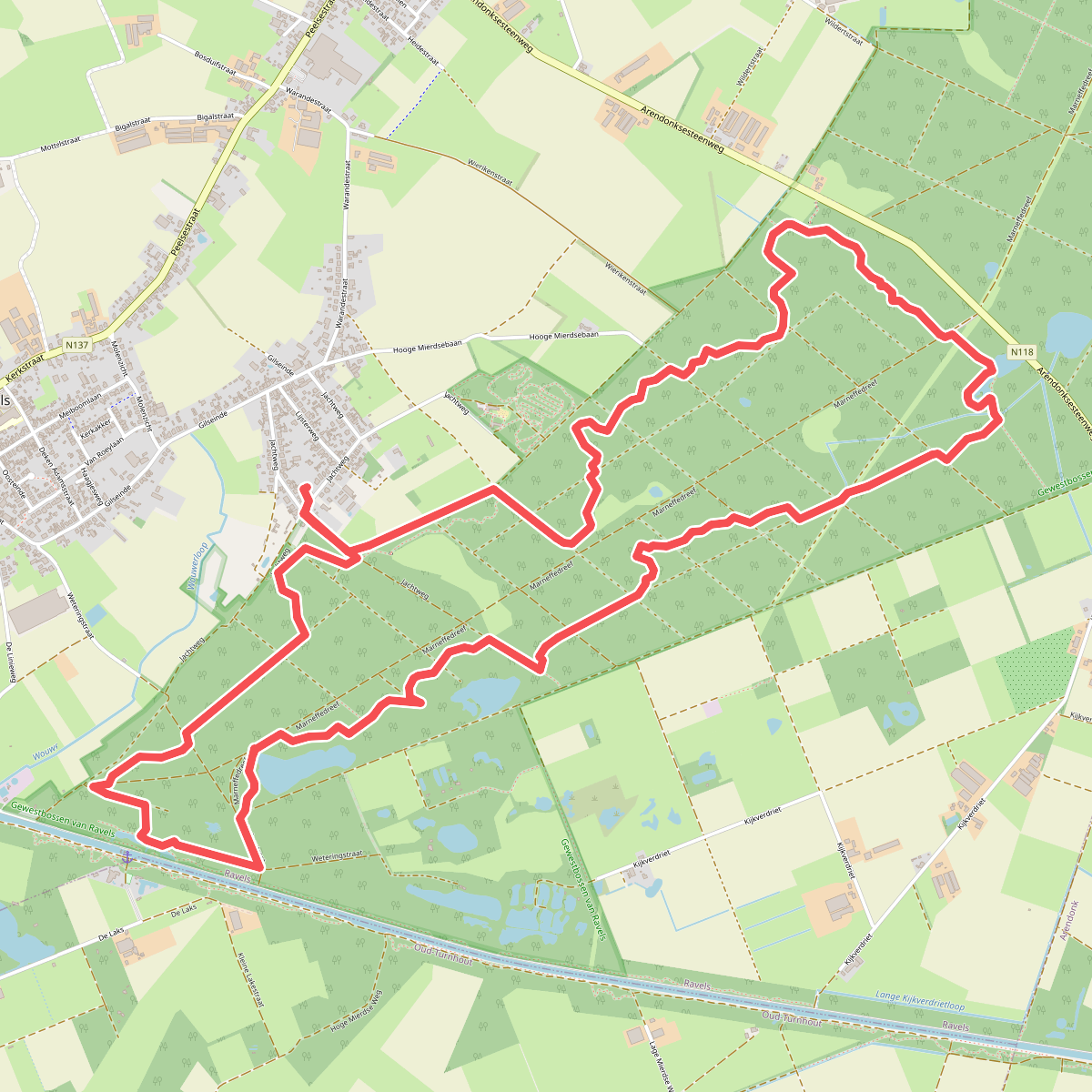 Bruggekeswandeling Ravels