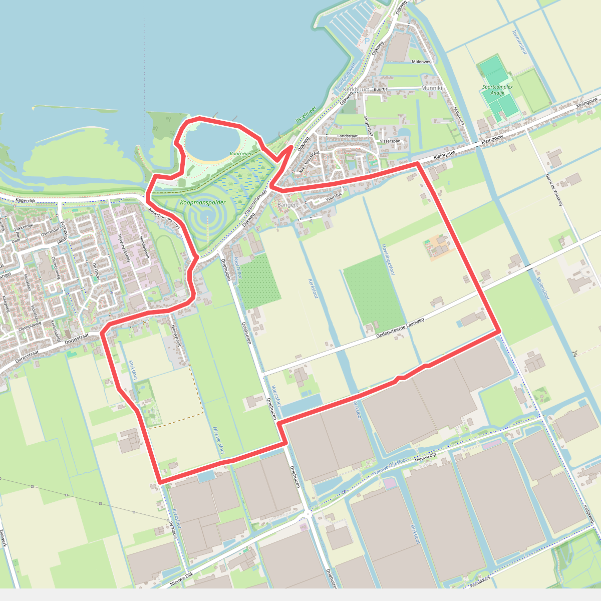 Kerkbuurtroute (geel)