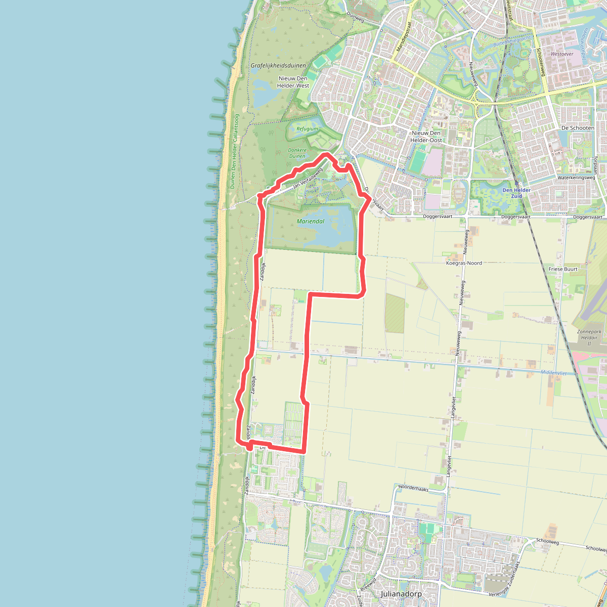 Koegrasroute (oranje)