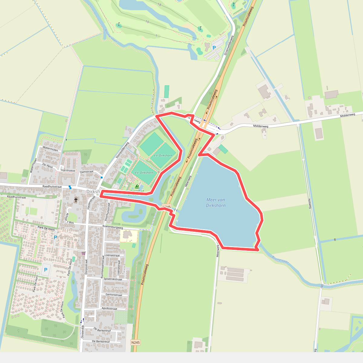Meerroute (blauw)