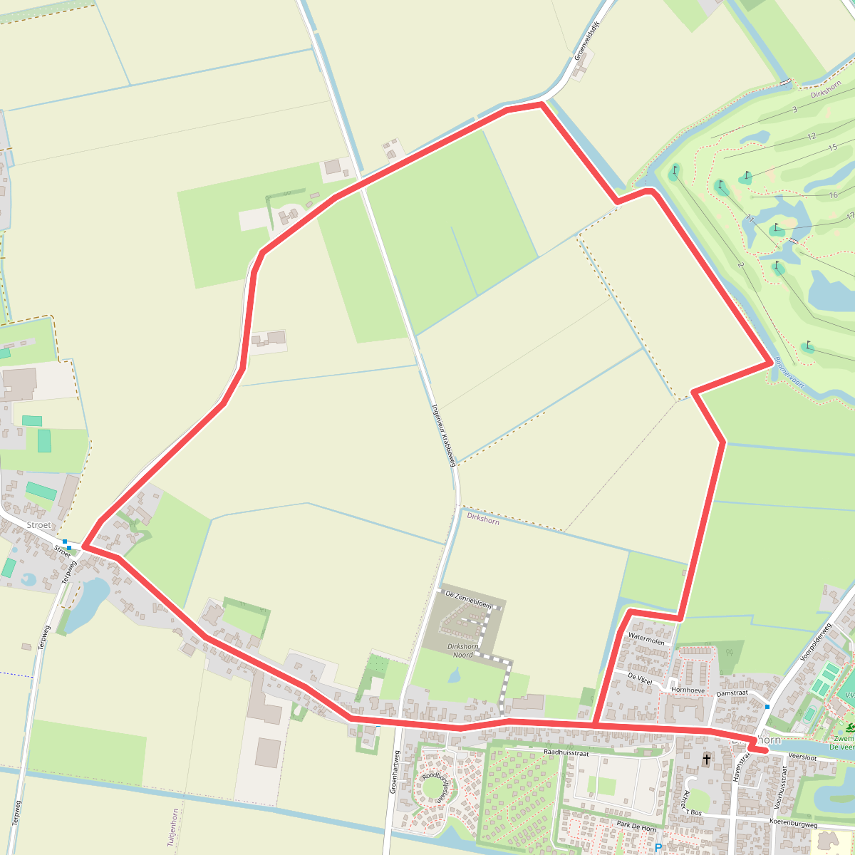 Groenveldroute (rood)