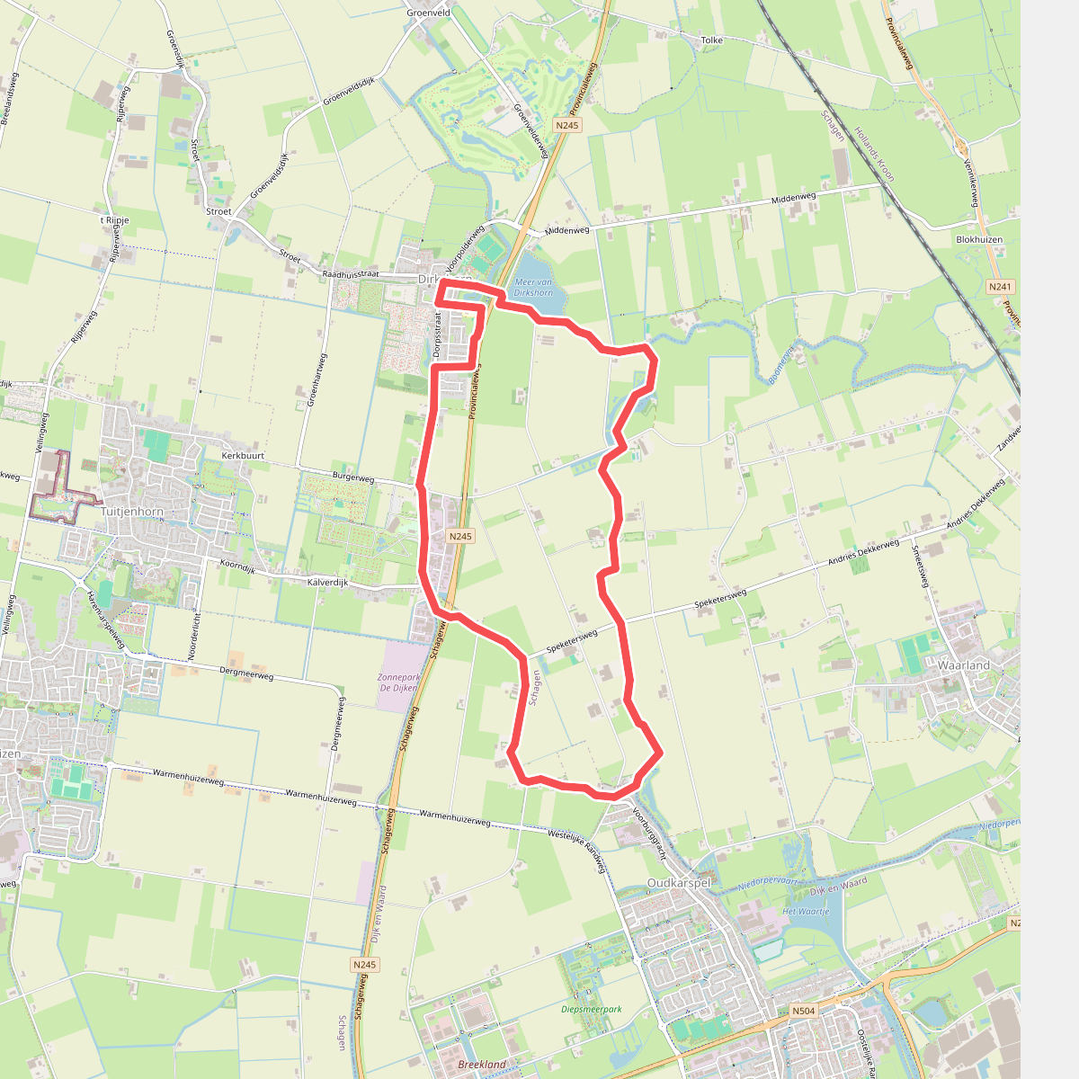 Woudmeerroute (paars)