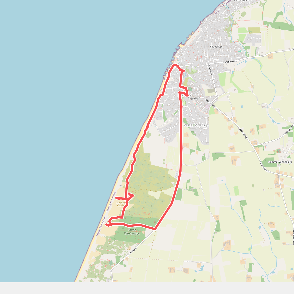 Vuurtoren Rubjerg Knude Fyr vanuit Lønstrup