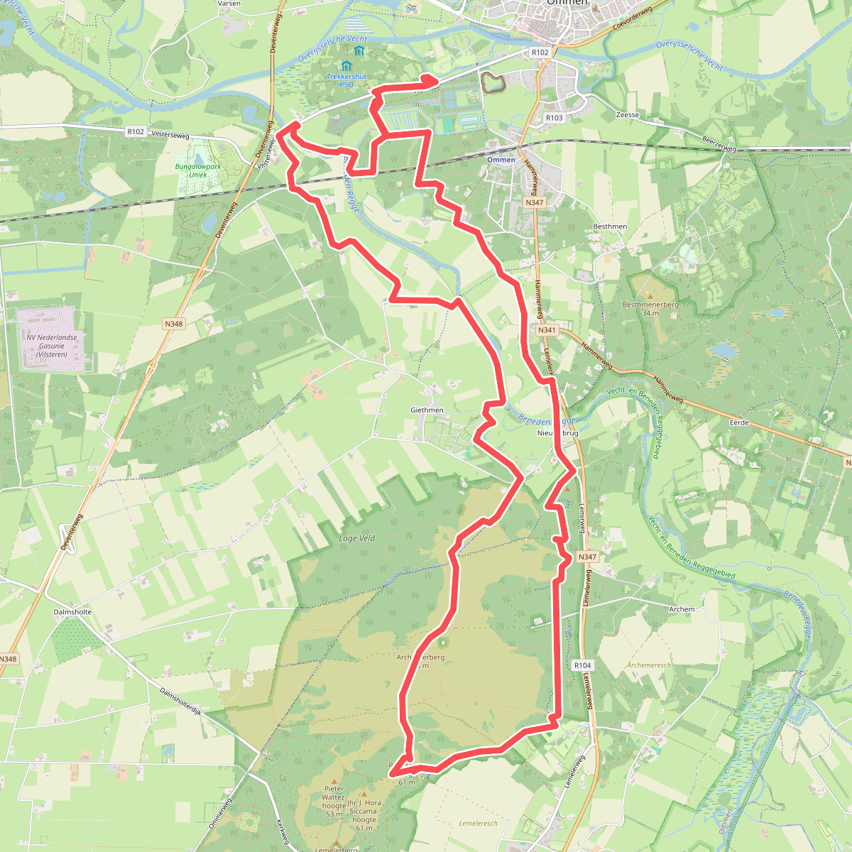 Rondwandeling Beneden Regge 18 km
