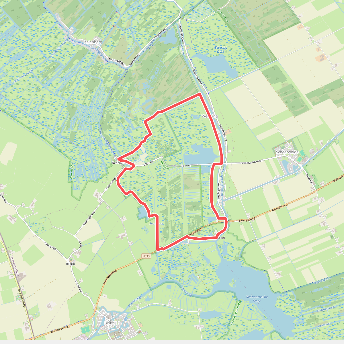 Muggenbeet Wetering Nederland 10 km