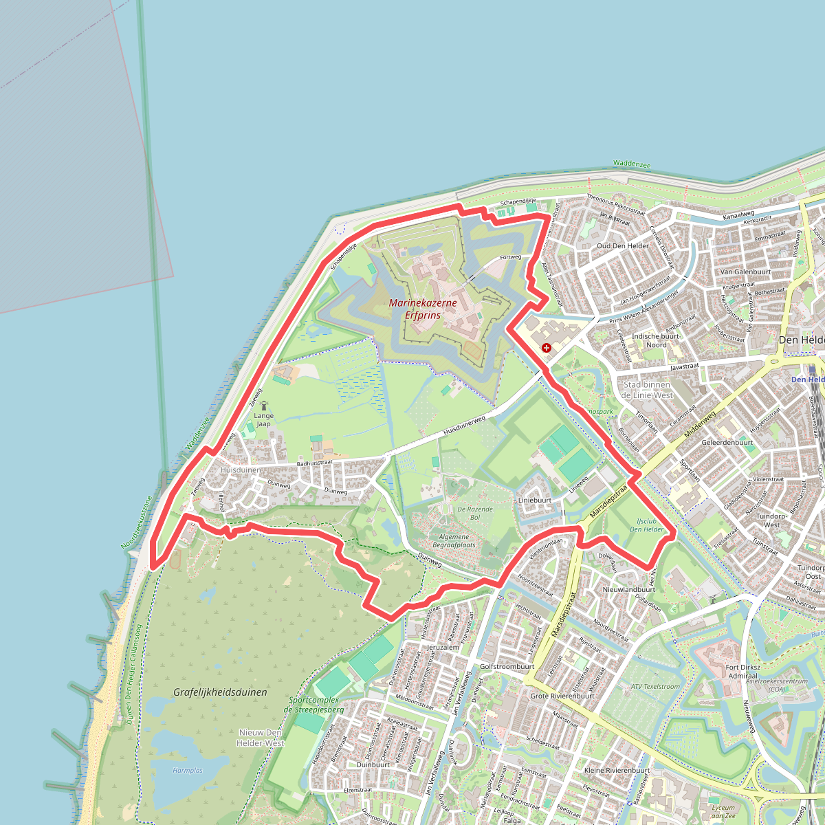 Fort Kijkduinroute (paars)