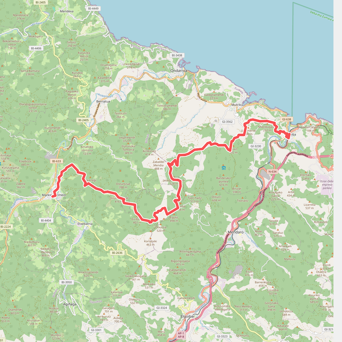 Camino del Norte: etappe 4 Deba - Markina