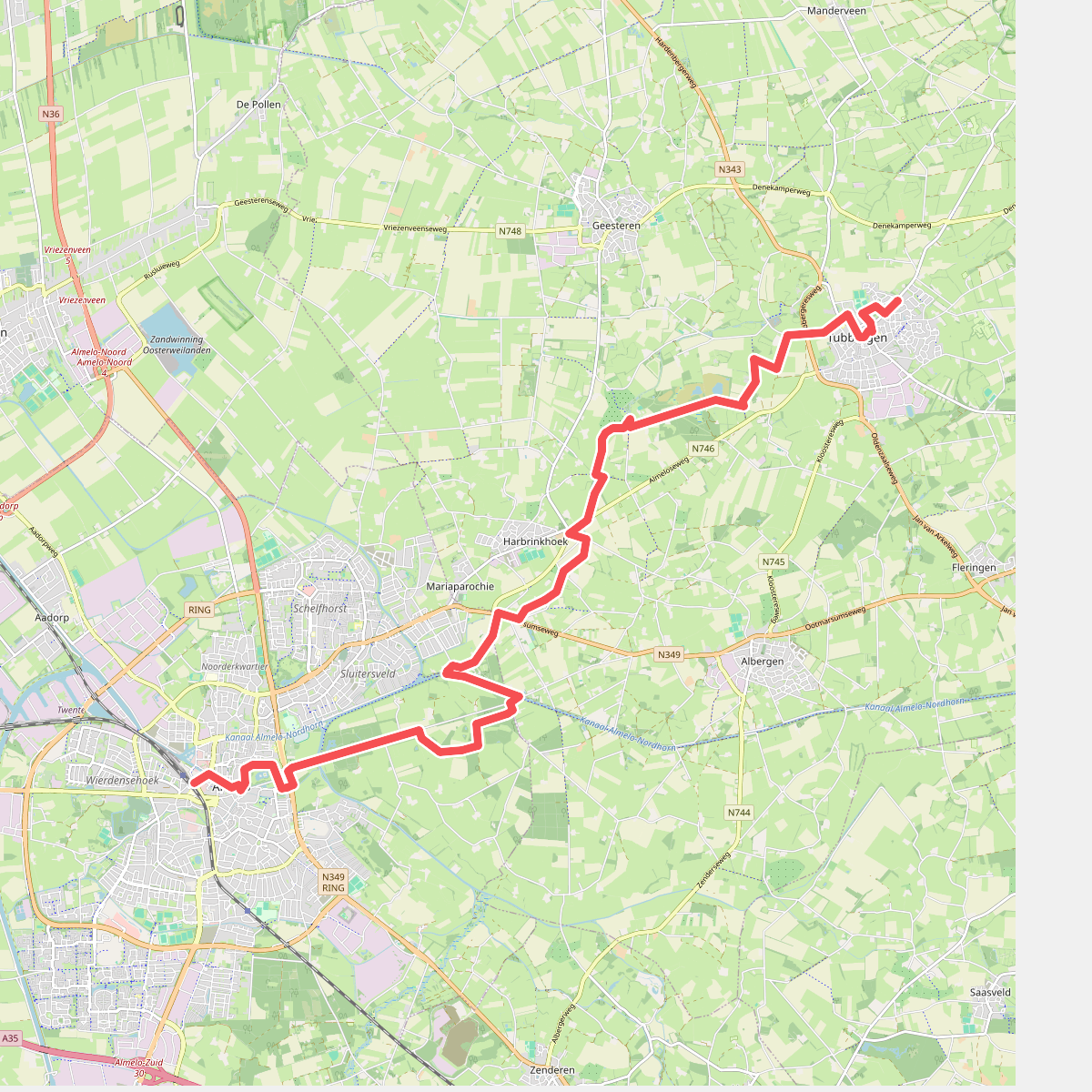 Almelo station - Tubbergen · Twentepad etappe 1