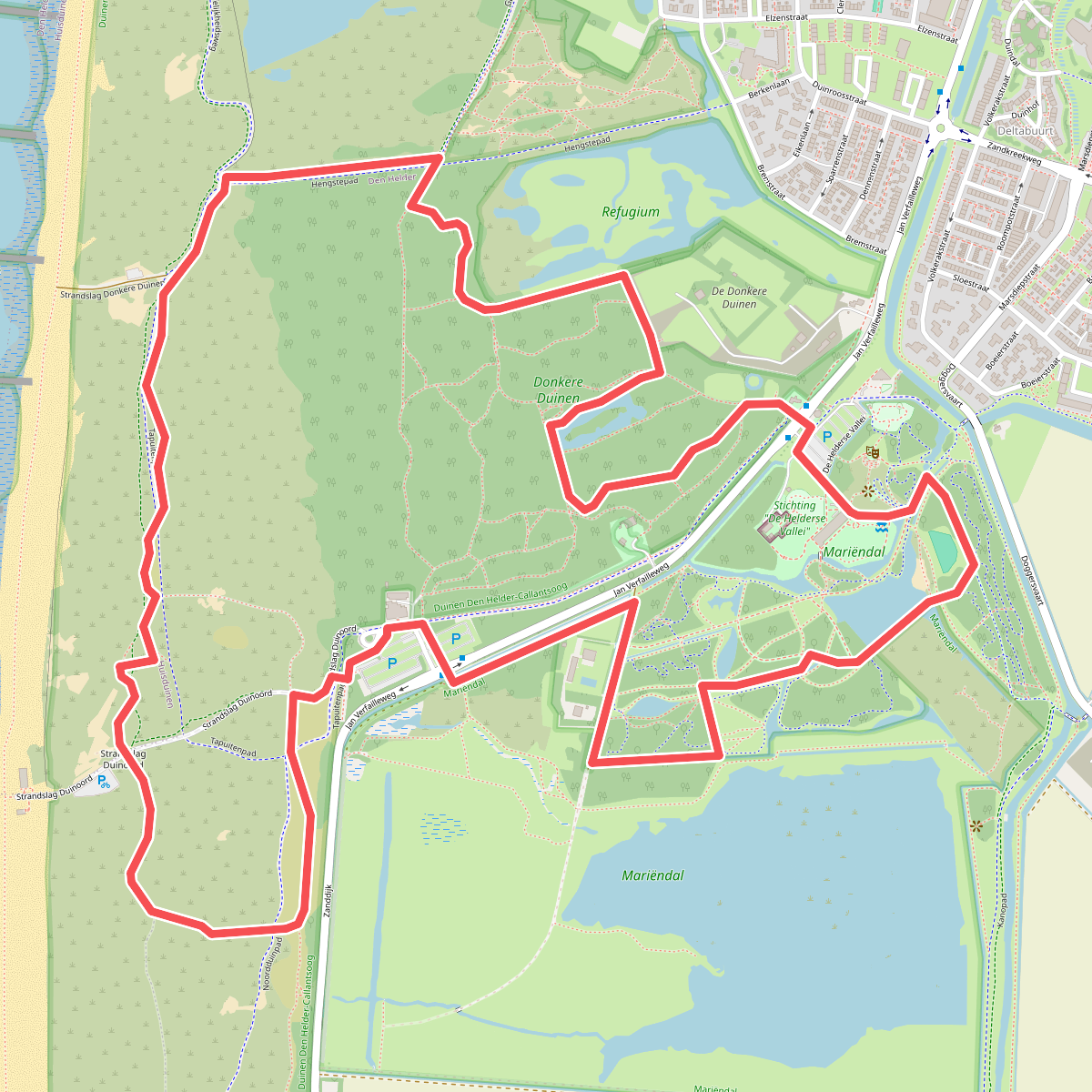 Donkere Duinenroute (blauw)