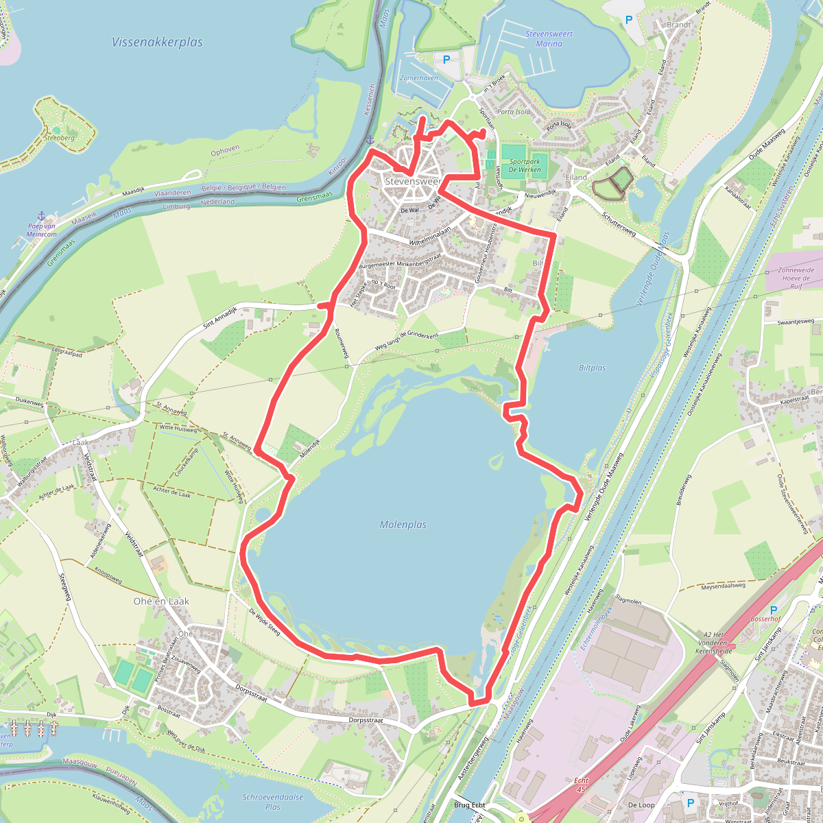 Rondje Molenplas vanuit Stevensweert