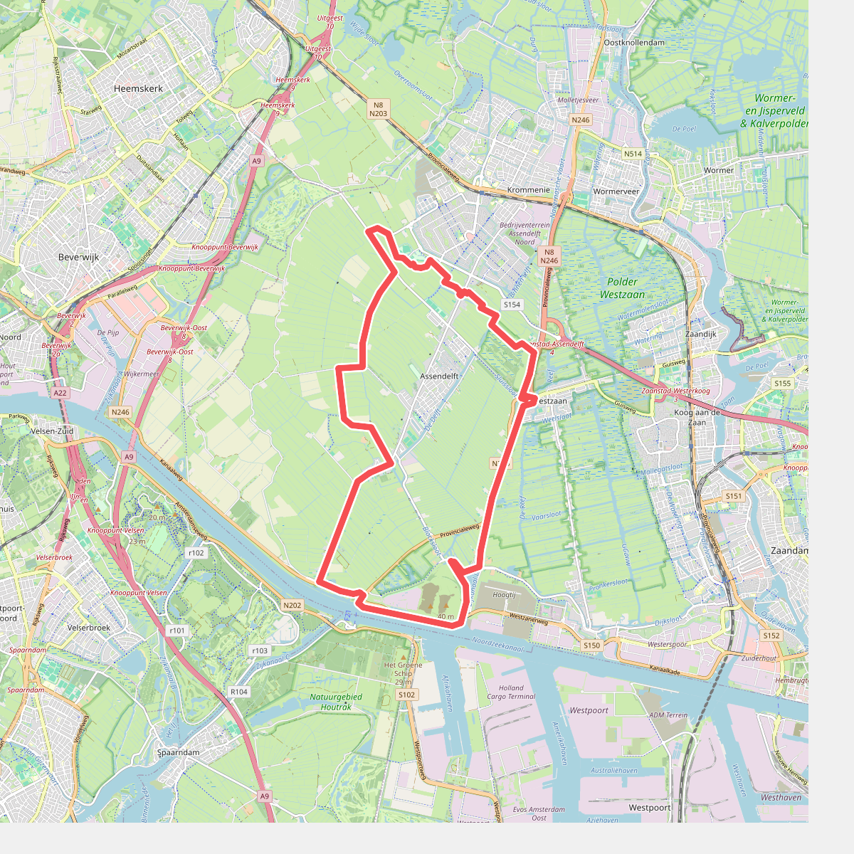Assendelftroute (zeegroen)