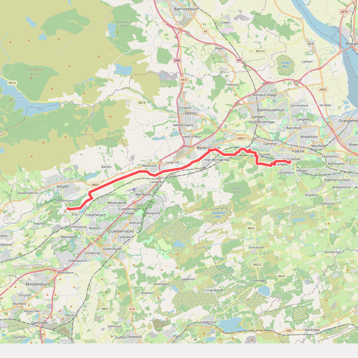 John Muir way: 4. Kilsyth - Falkirk