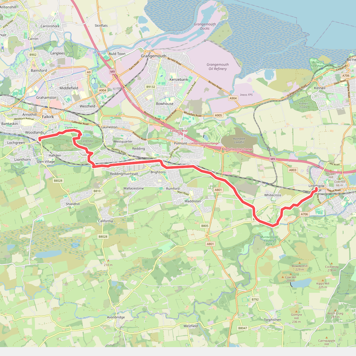 John Muir Way: 5. Falkirk - Linithgow