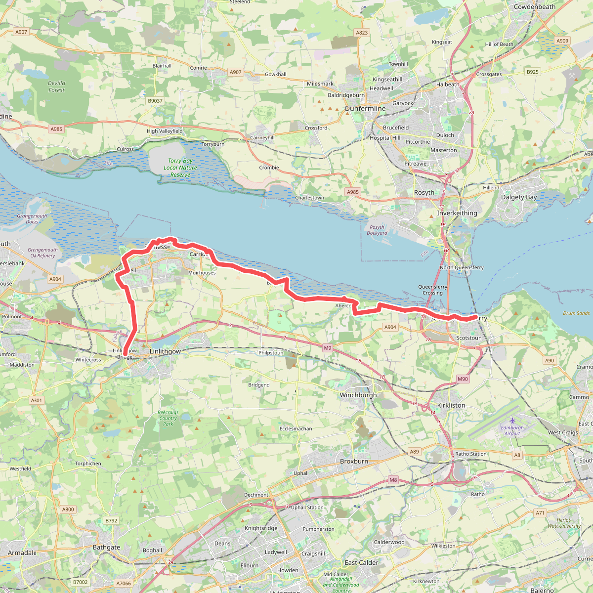 John Muir Way: 6. Linithgow - Queensferry