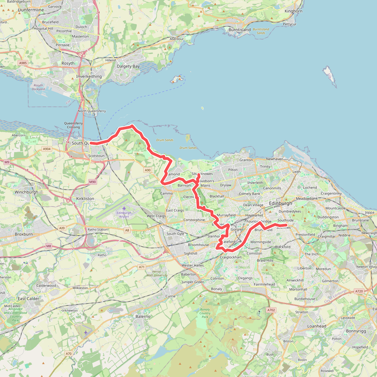 John Muir Way: 7. South Queensferry - Edinburgh