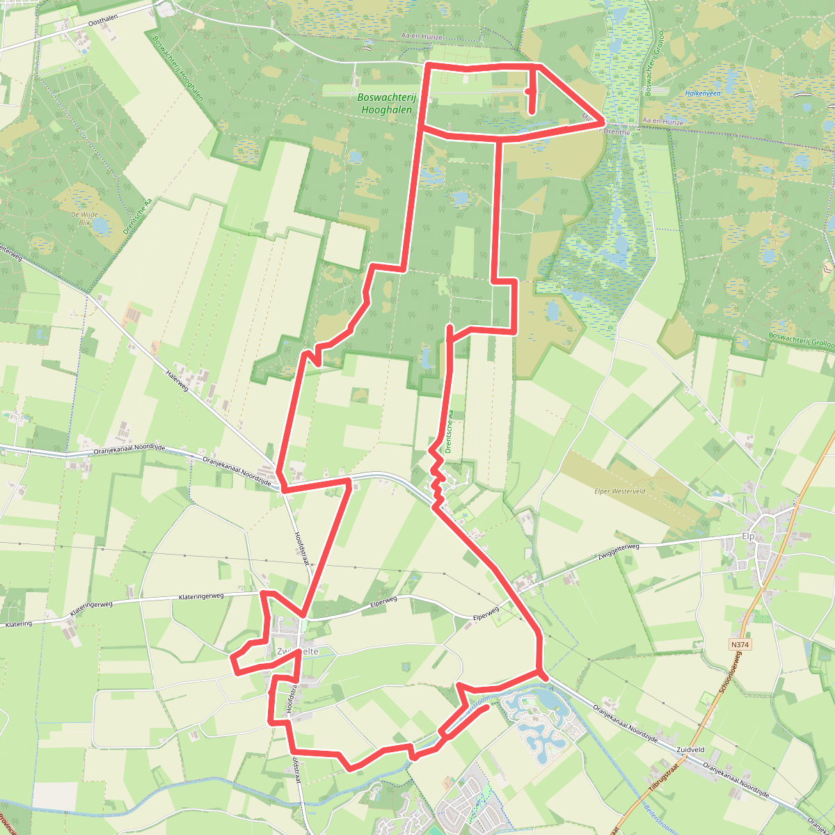 Rondje voormalig kamp Westerbork-Sterrenwacht-Zwiggelte