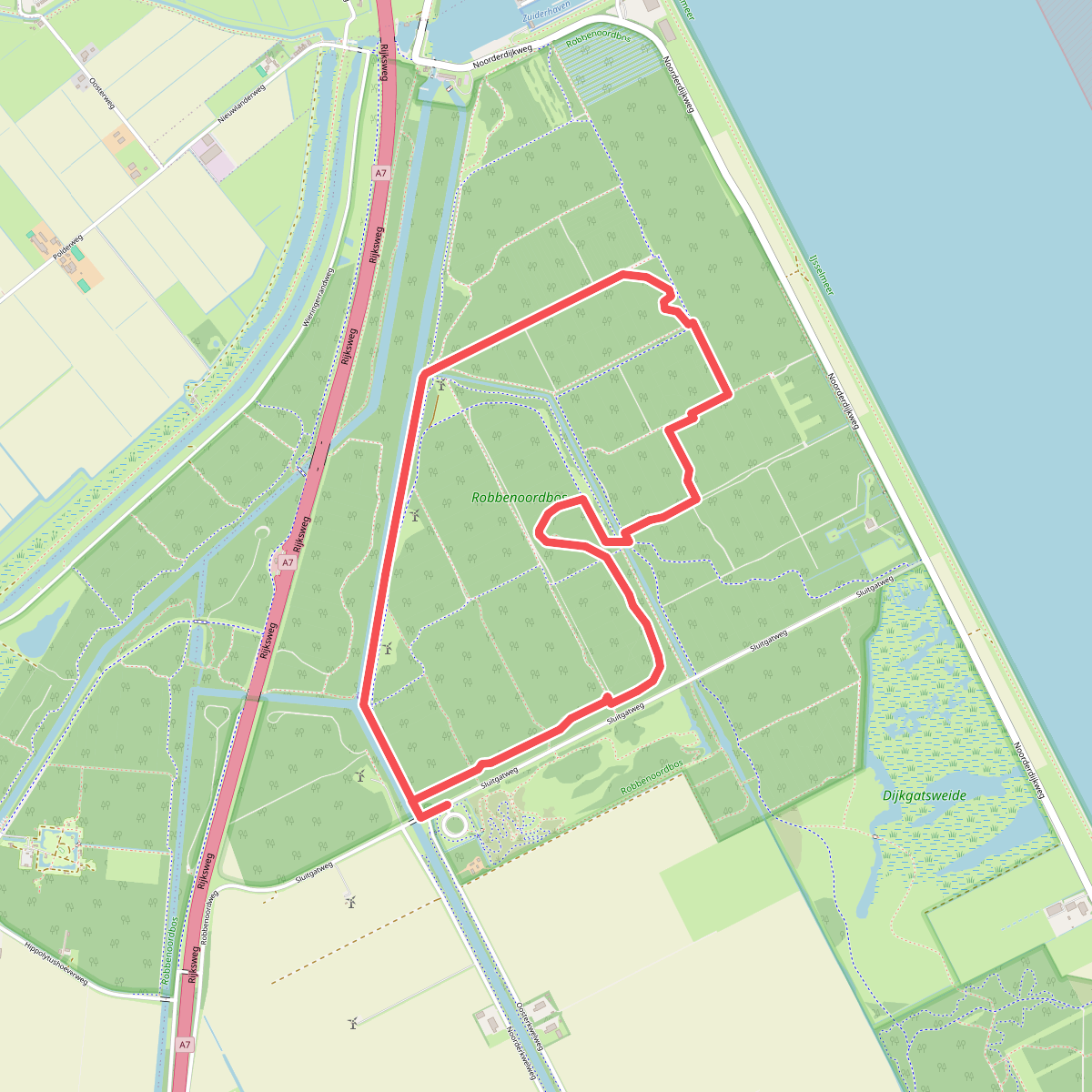 Robbenoordbosroute (geel)
