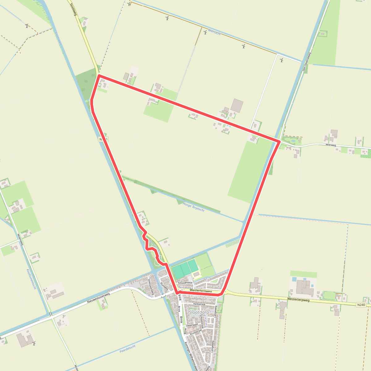 Noordroute (paars)