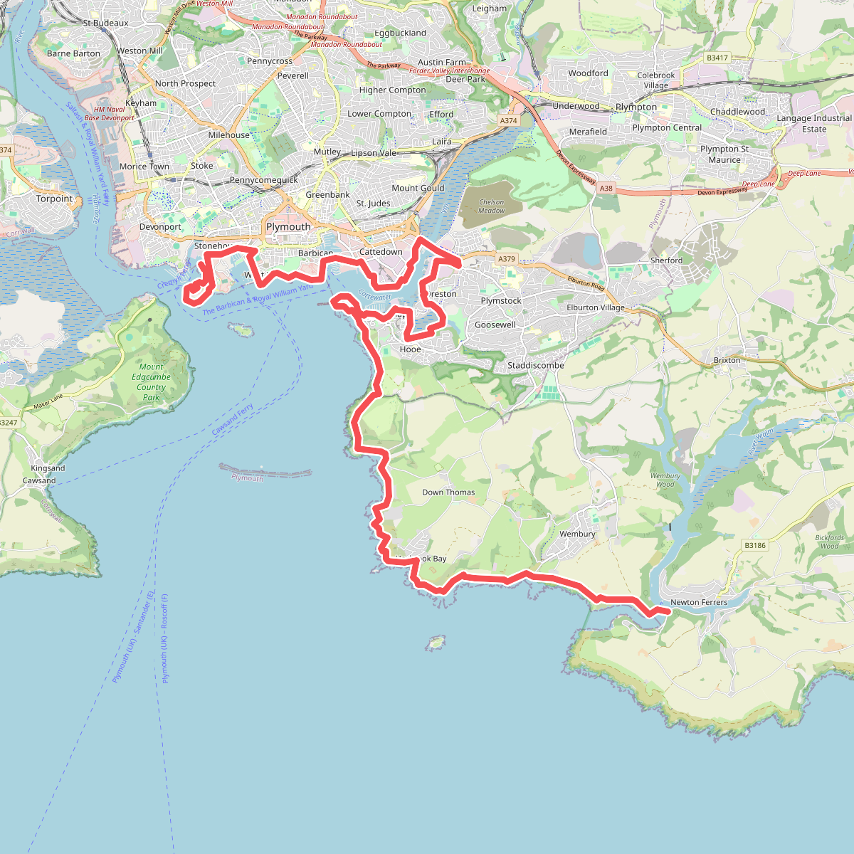 South West Coast Path (Section 36: Plymouth to Wembury Point)