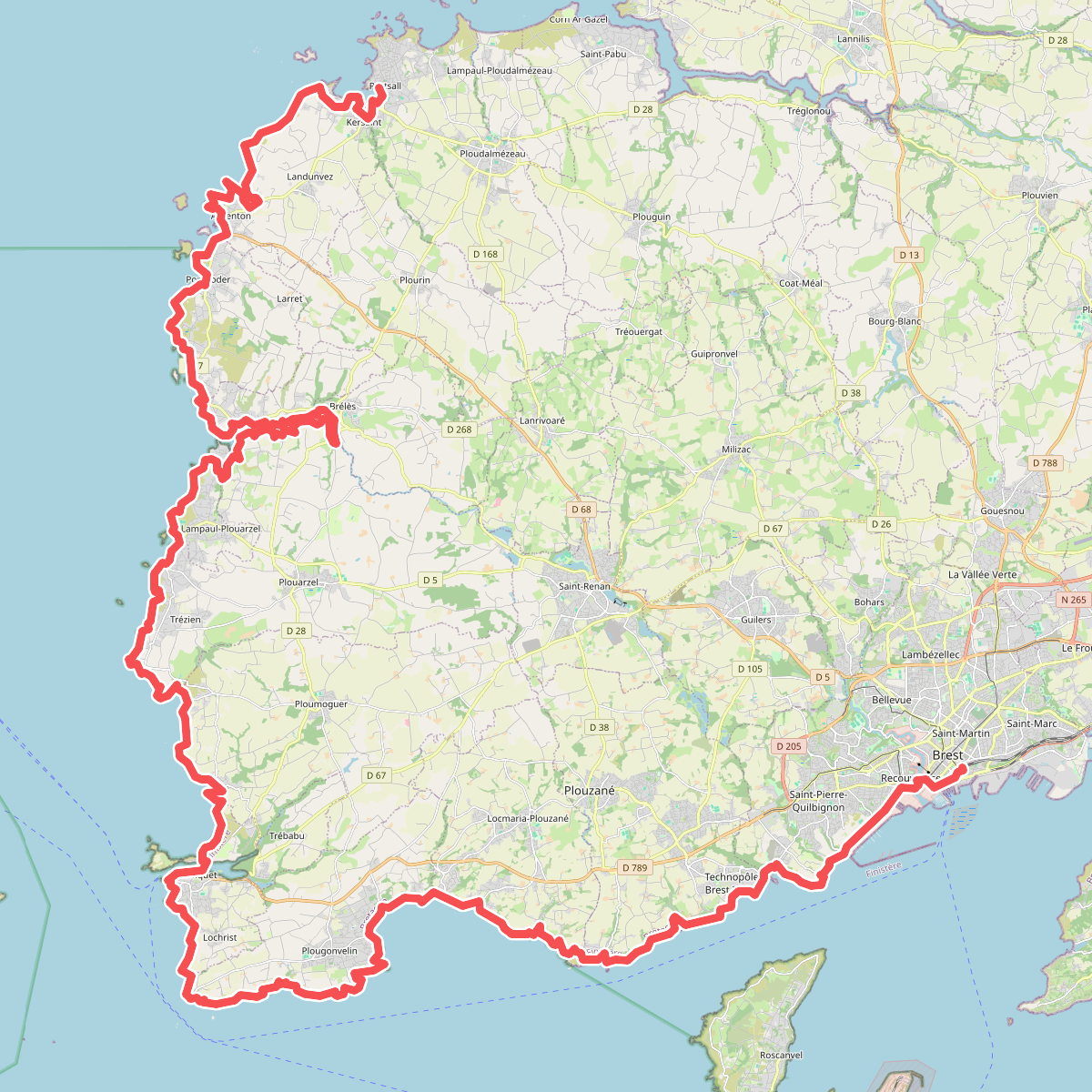 Chemin des Douaniers, Portsall - Brest