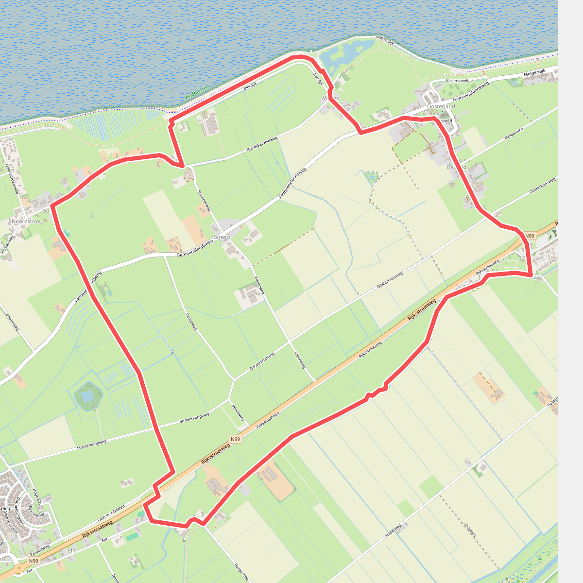 Stroeerdijkroute (geel)