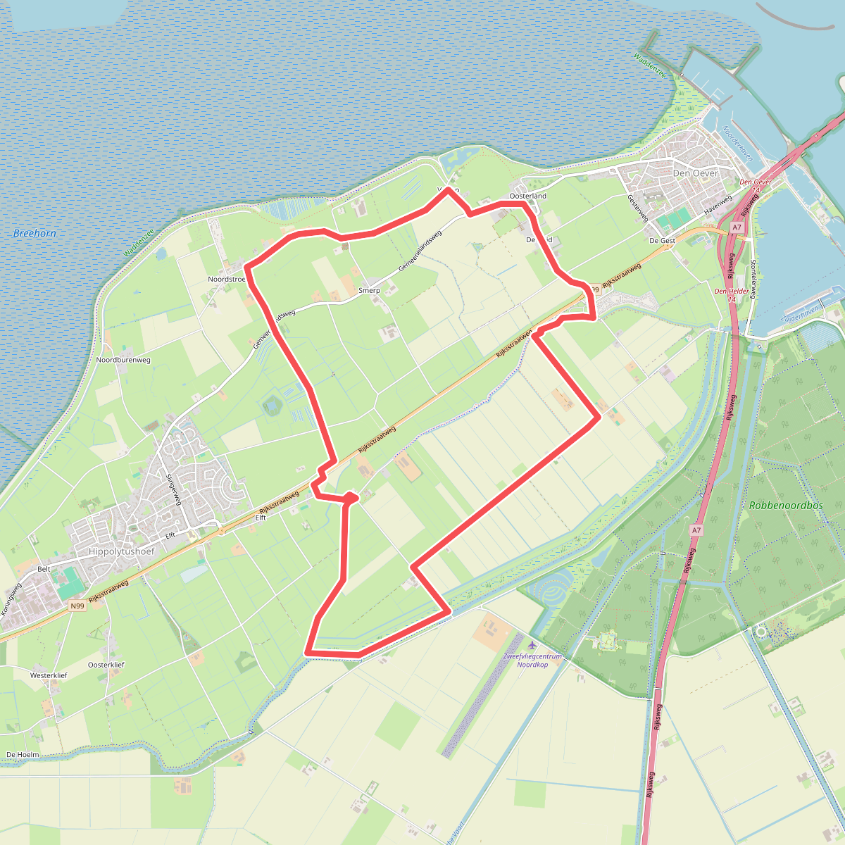 Nieuwlandroute (zwart)