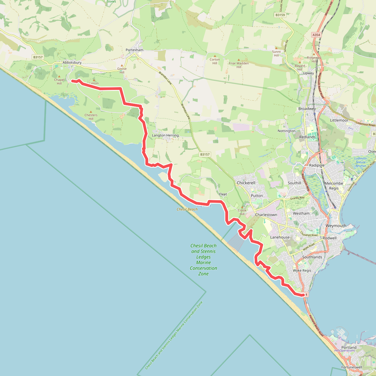 South West Coast Path (Section 48: Abbotsbury to Ferrybridge)