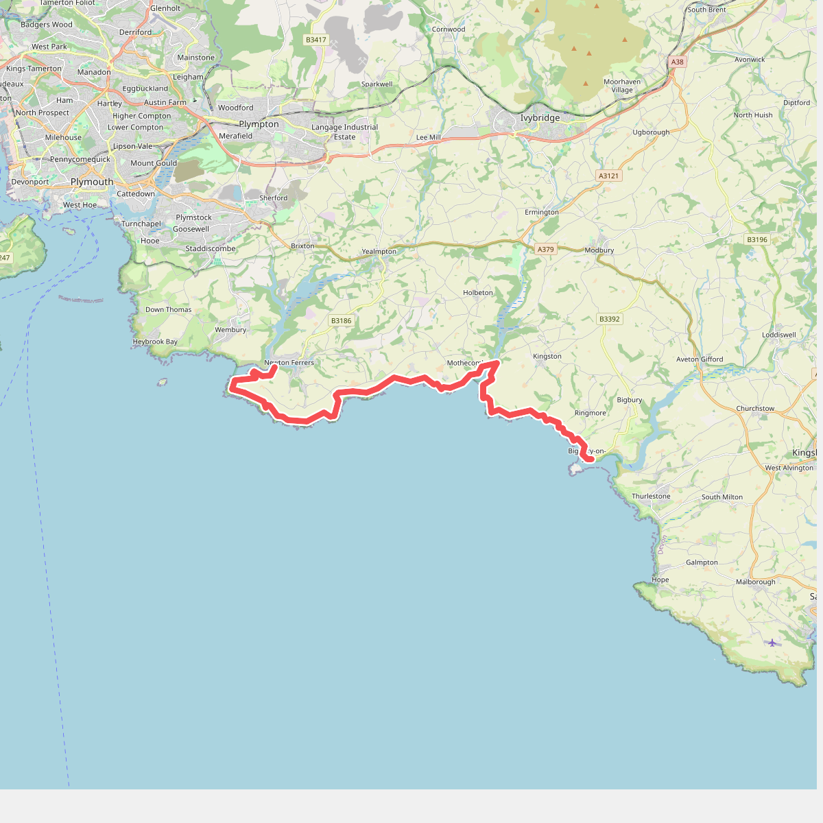 South West Coast Path (section 37 Newton Ferrers to Bigbury on Sea)