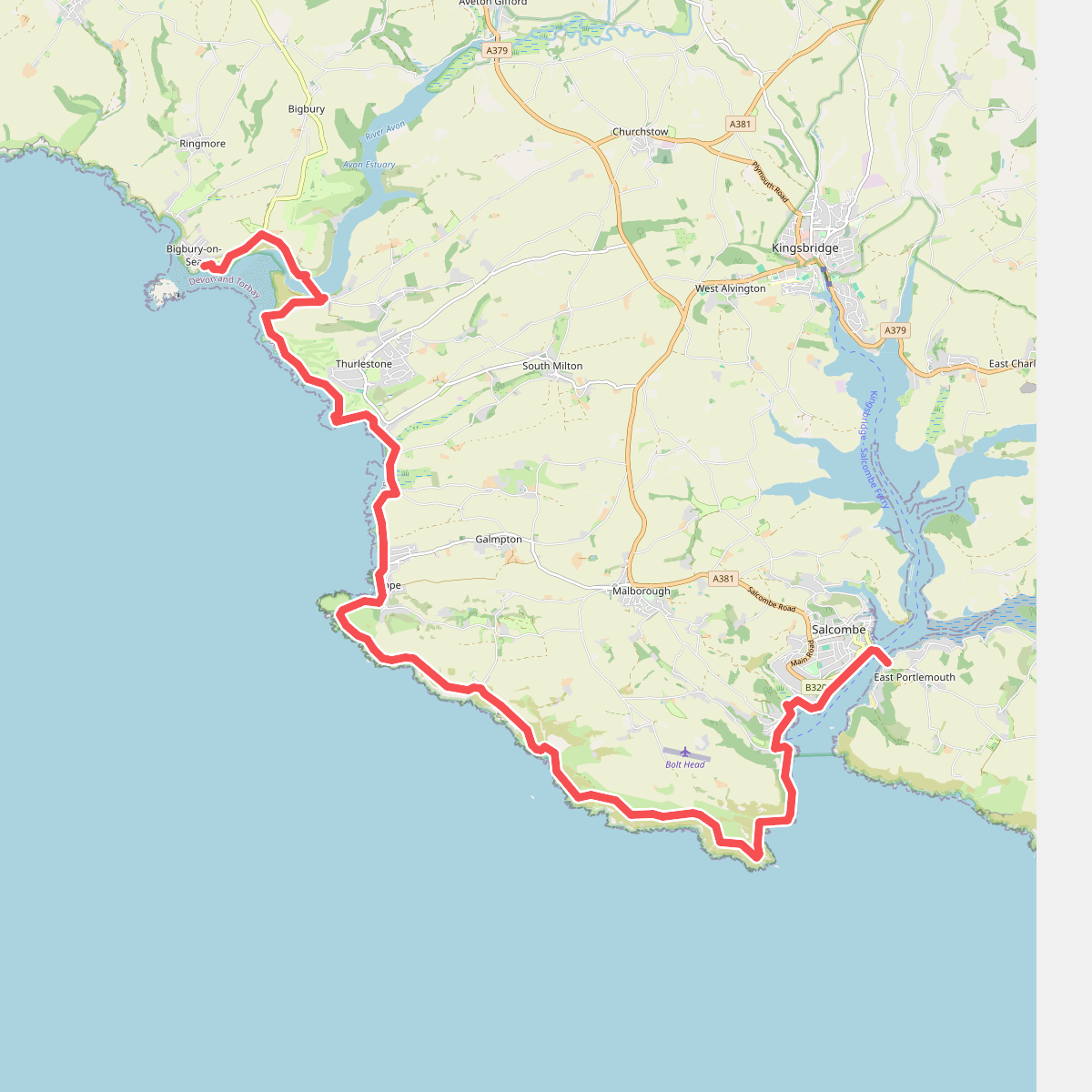 South West Coast Path (Section 38: Bigbury on Sea to Salcombe)