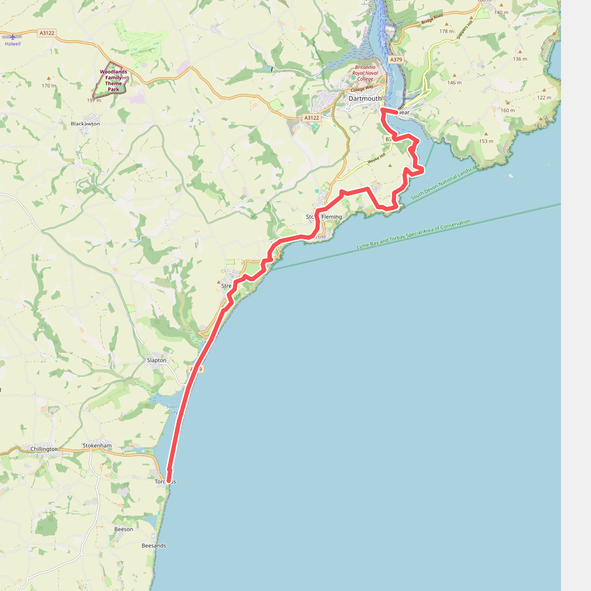 South West Coast Path (Section 40: Torcross to Dartmouth)