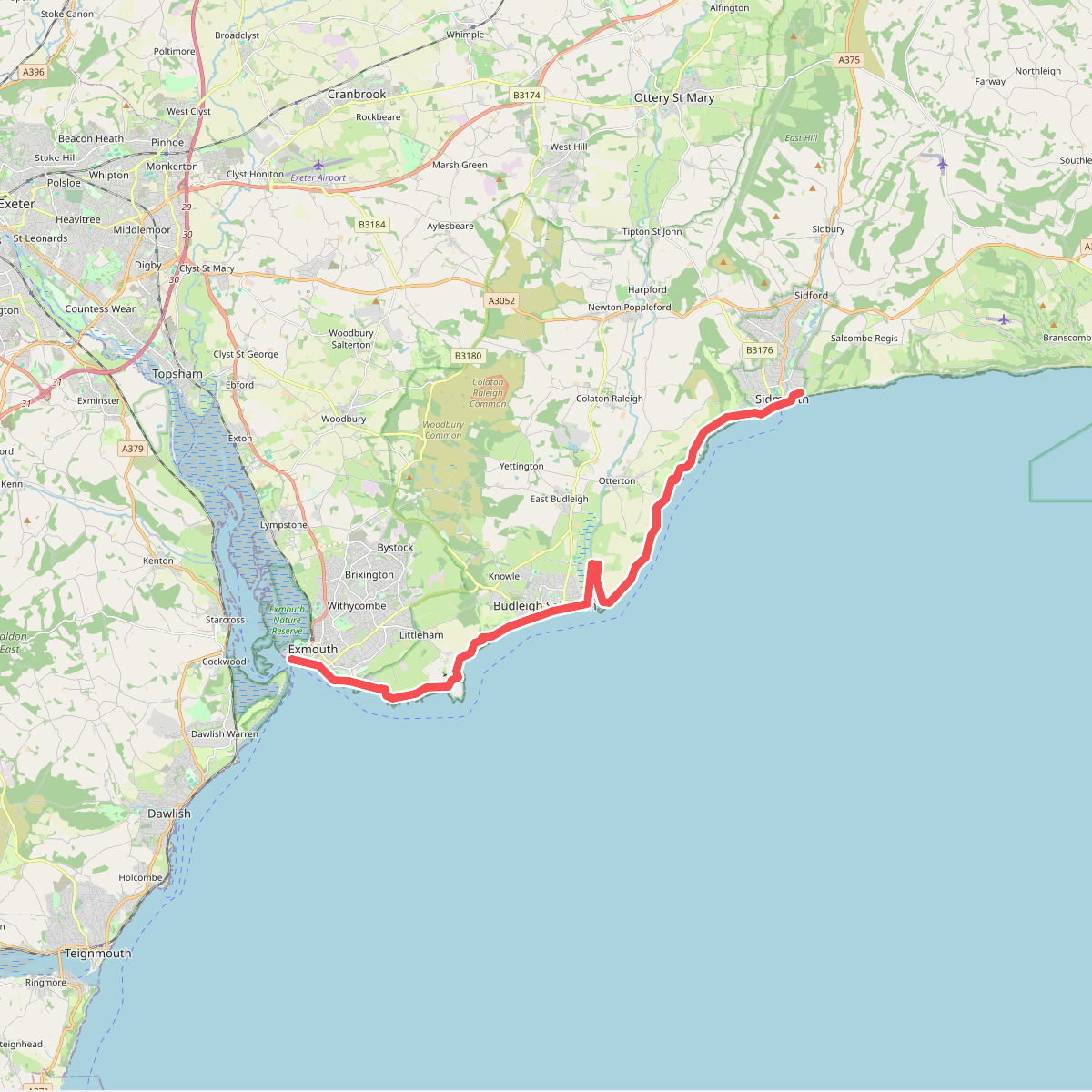 South West Coast Path (Section 44: Exmouth to Sidmouth)
