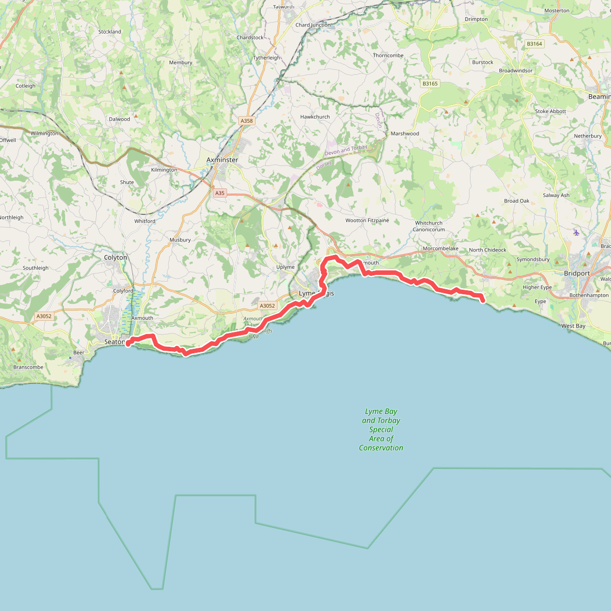 South West Coast Path (Section 46: Seaton to Seatown)