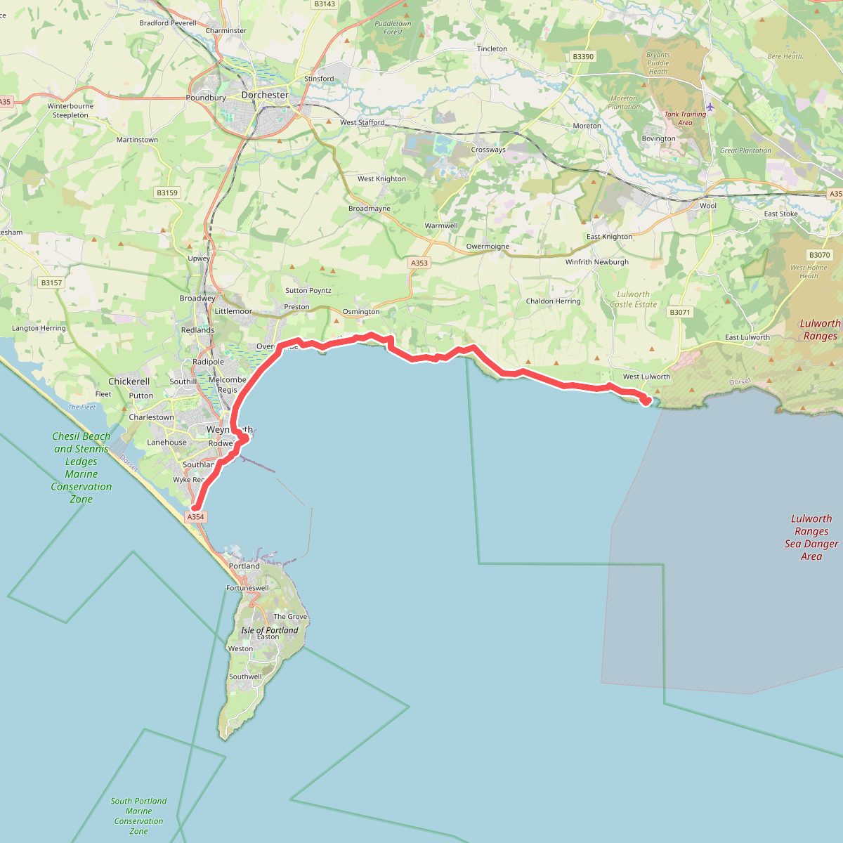 South West Coast Path (Section 50: Ferrybridge to Lulworth Cove)
