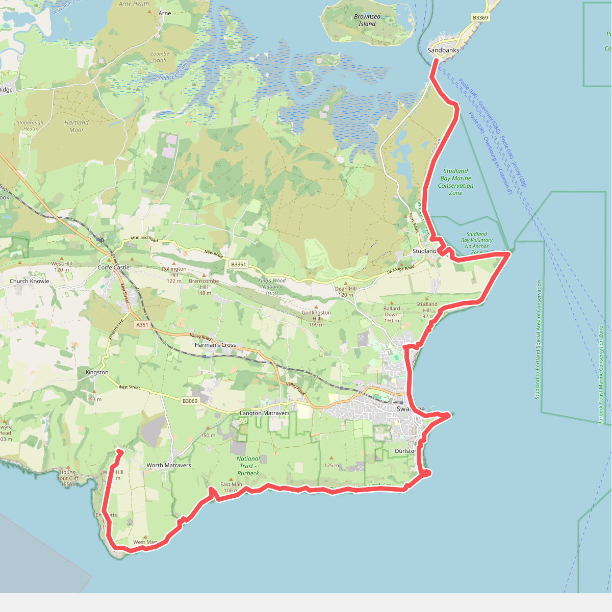 South West Coast Path (Section 52: Worth Matravers to South Haven Point)