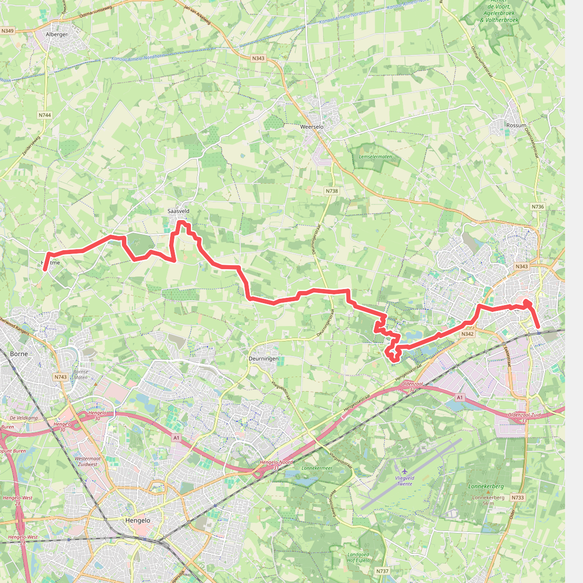 Oldenzaal station - Hertme · Twentepad etappe 4