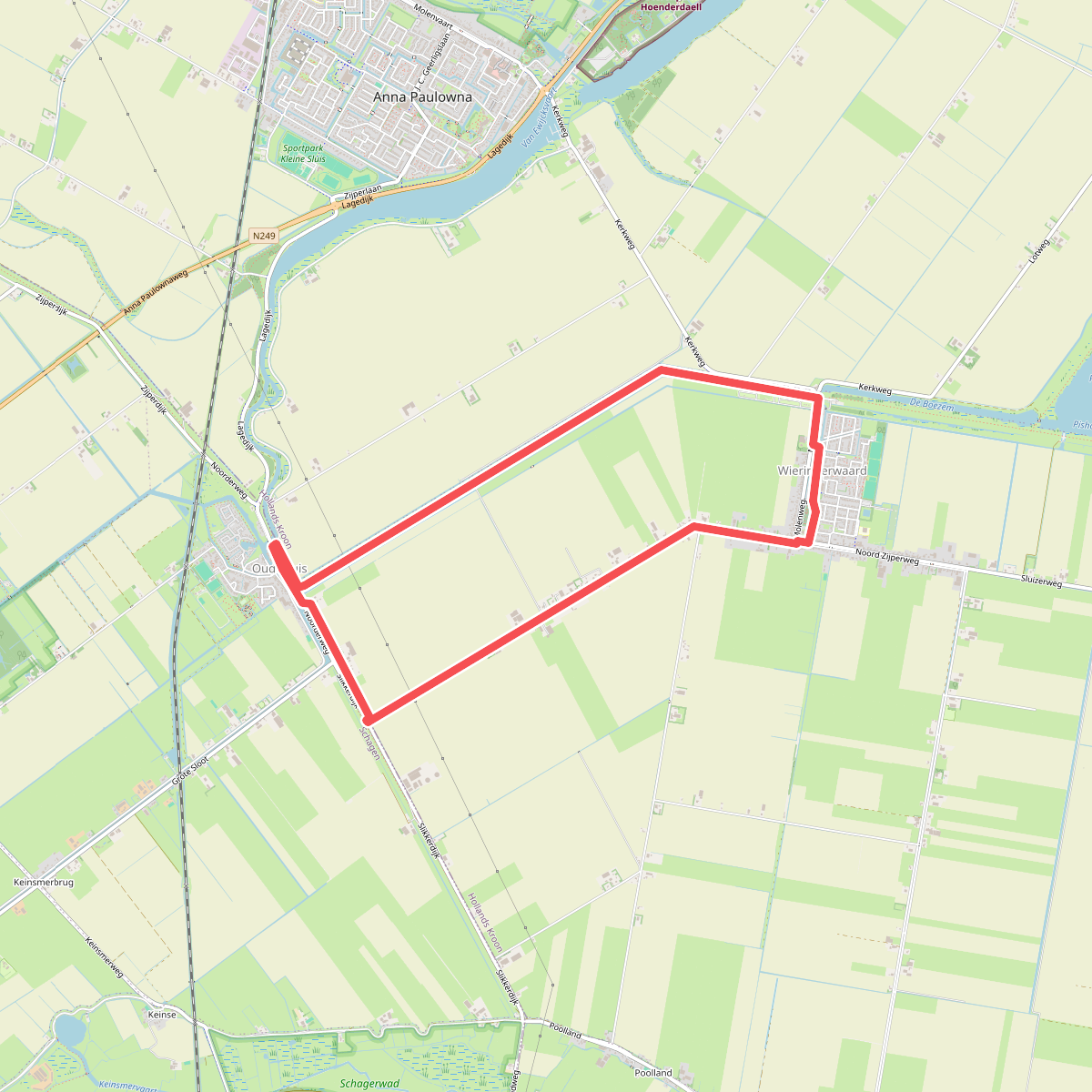 Noordwesterdijkroute (paars)
