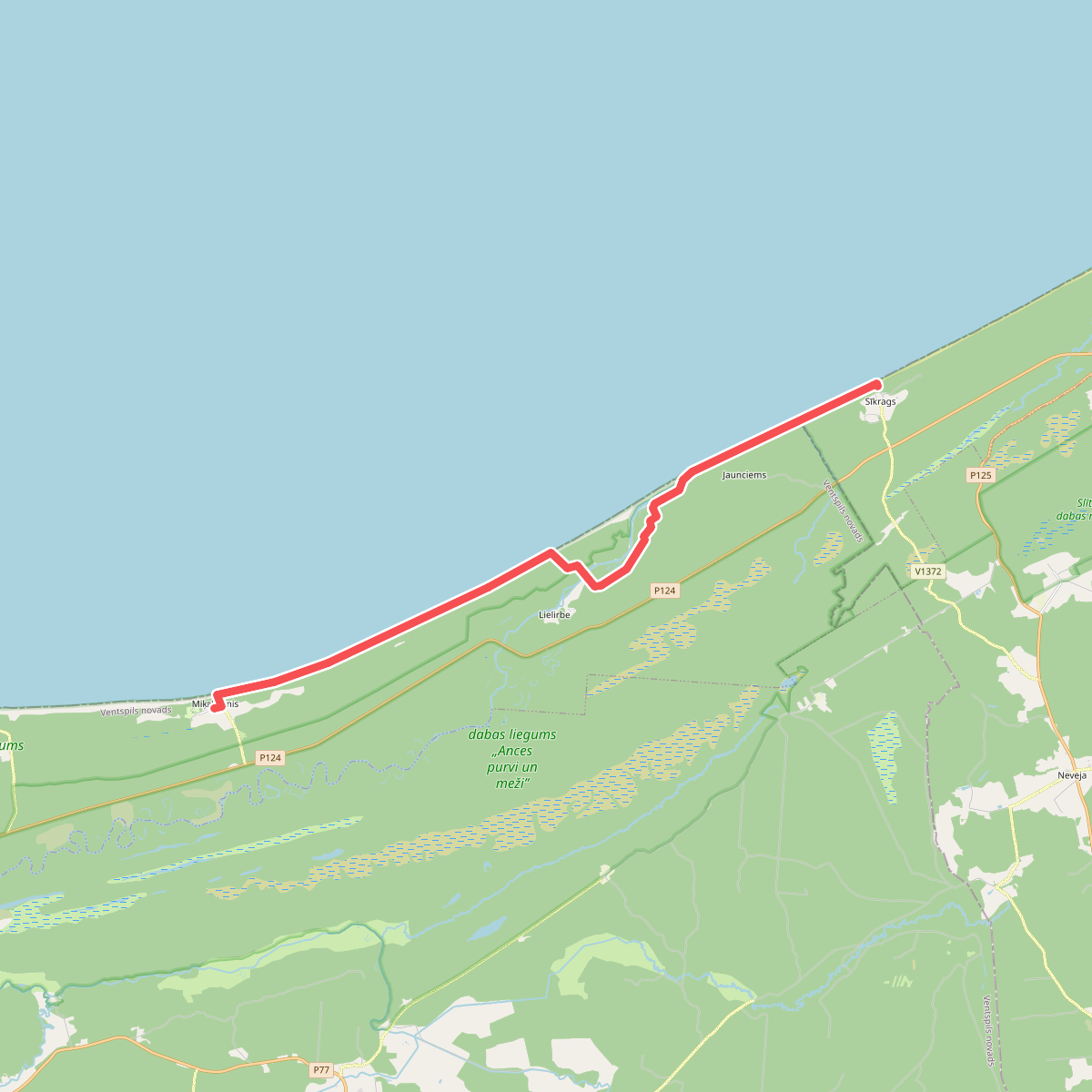 E9 section 13: Miķeļtornis - Sīkrags