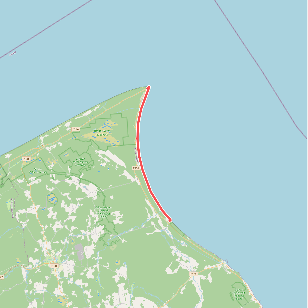 E9 section 16: Kolka - Ģipka