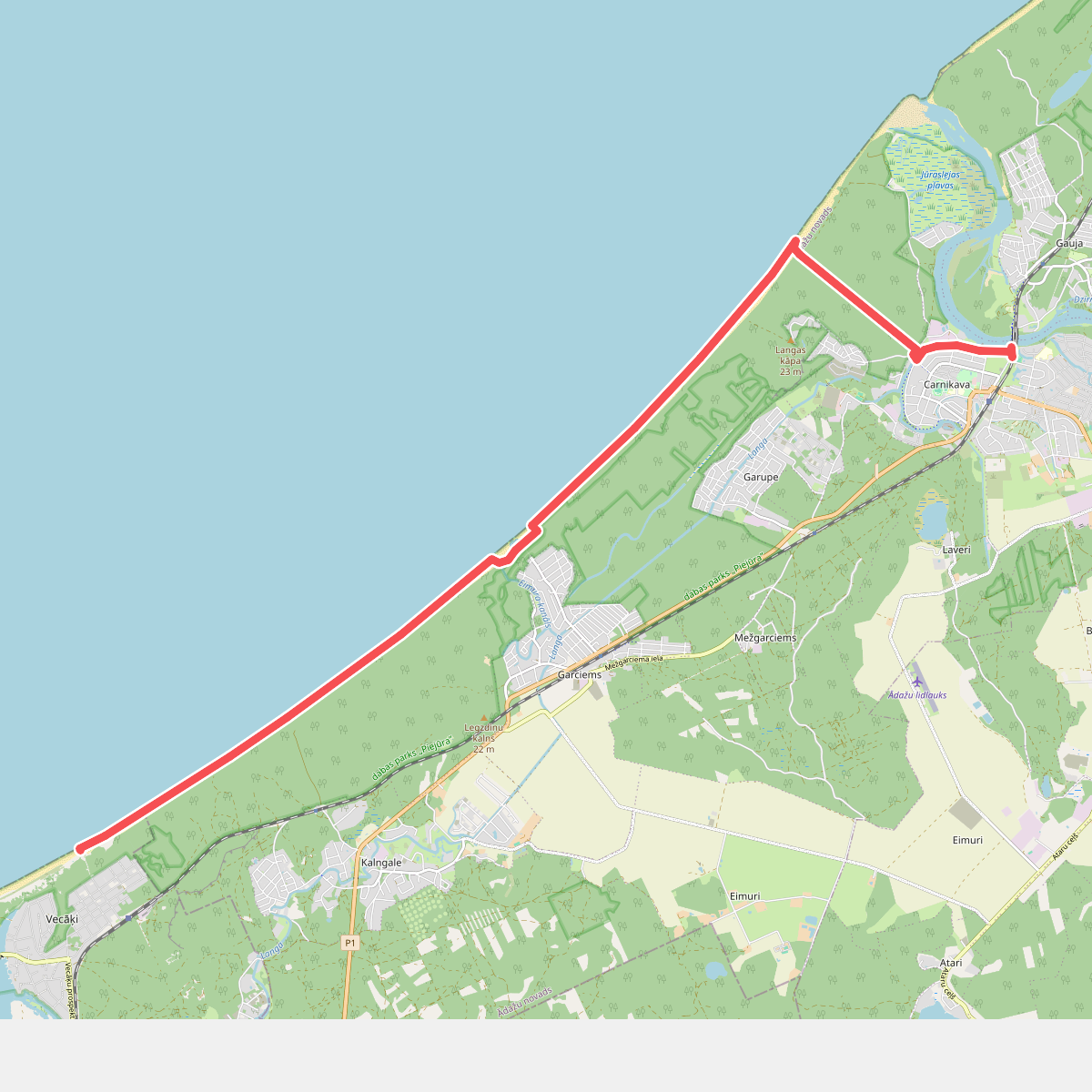 E9 section 25: Vecāķi - Carnikava