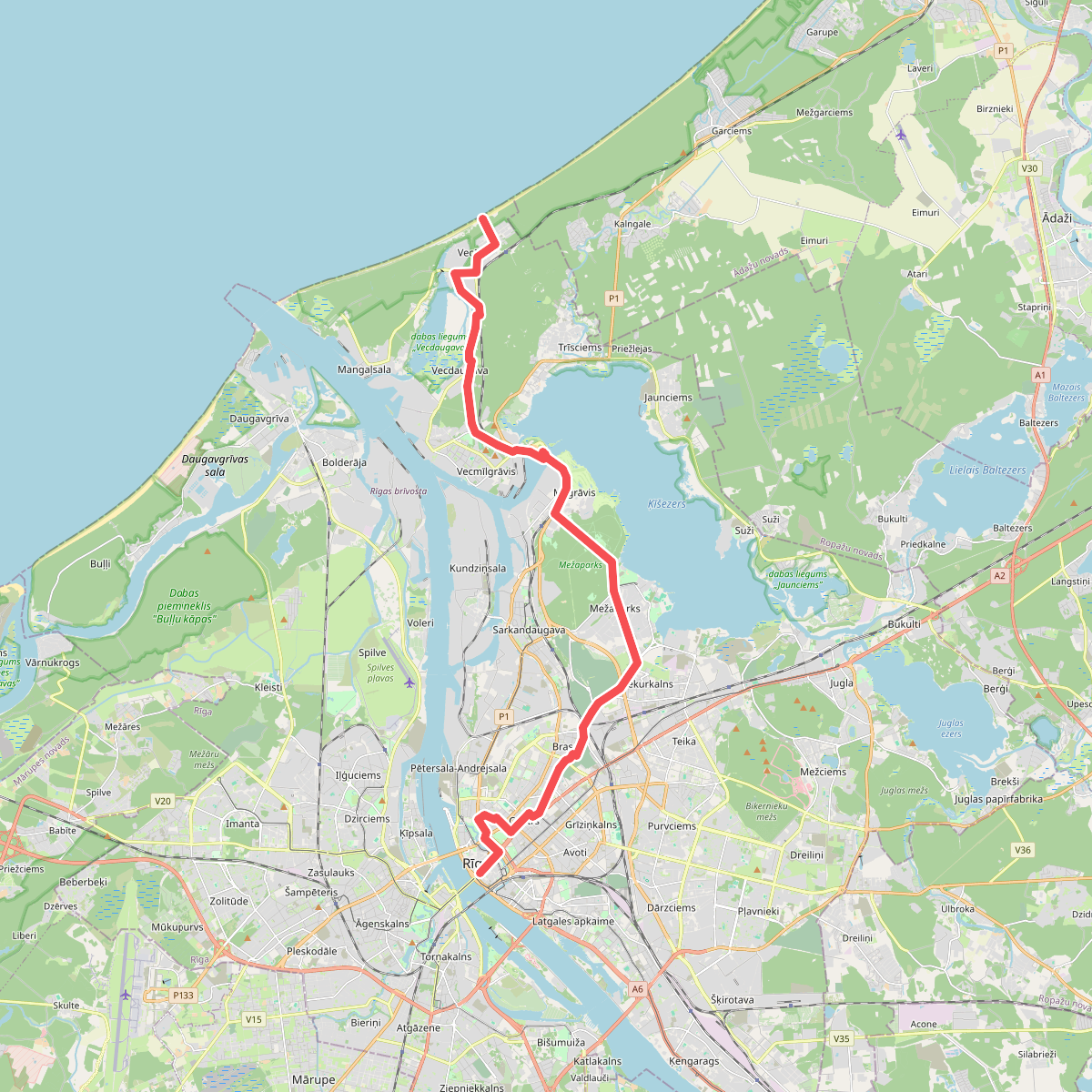 E9 Section 24: Riga City Centre - Vecāķi