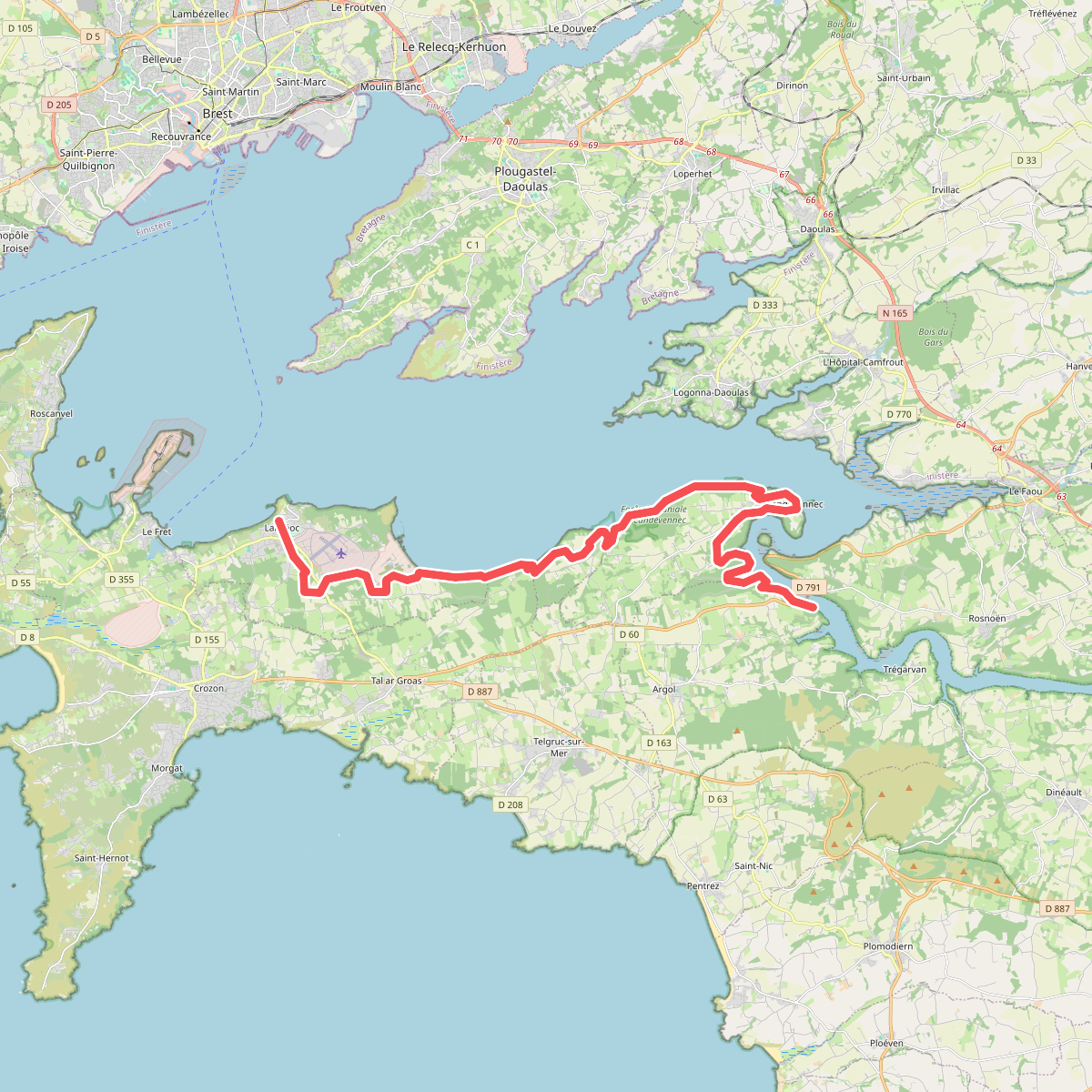 Chemin des Douaniers, Marros - Lanvéoc