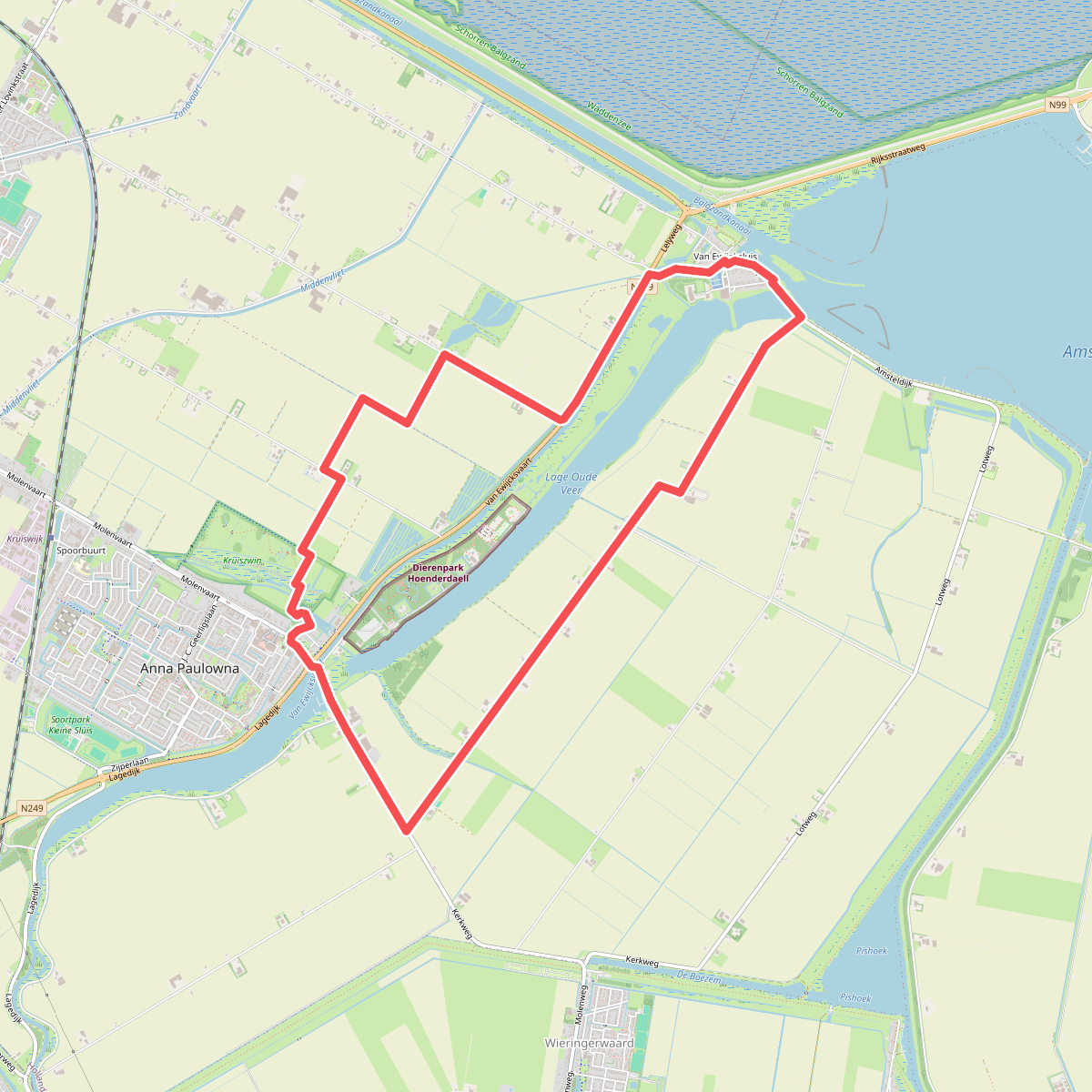 Oude Veerroute (blauw)