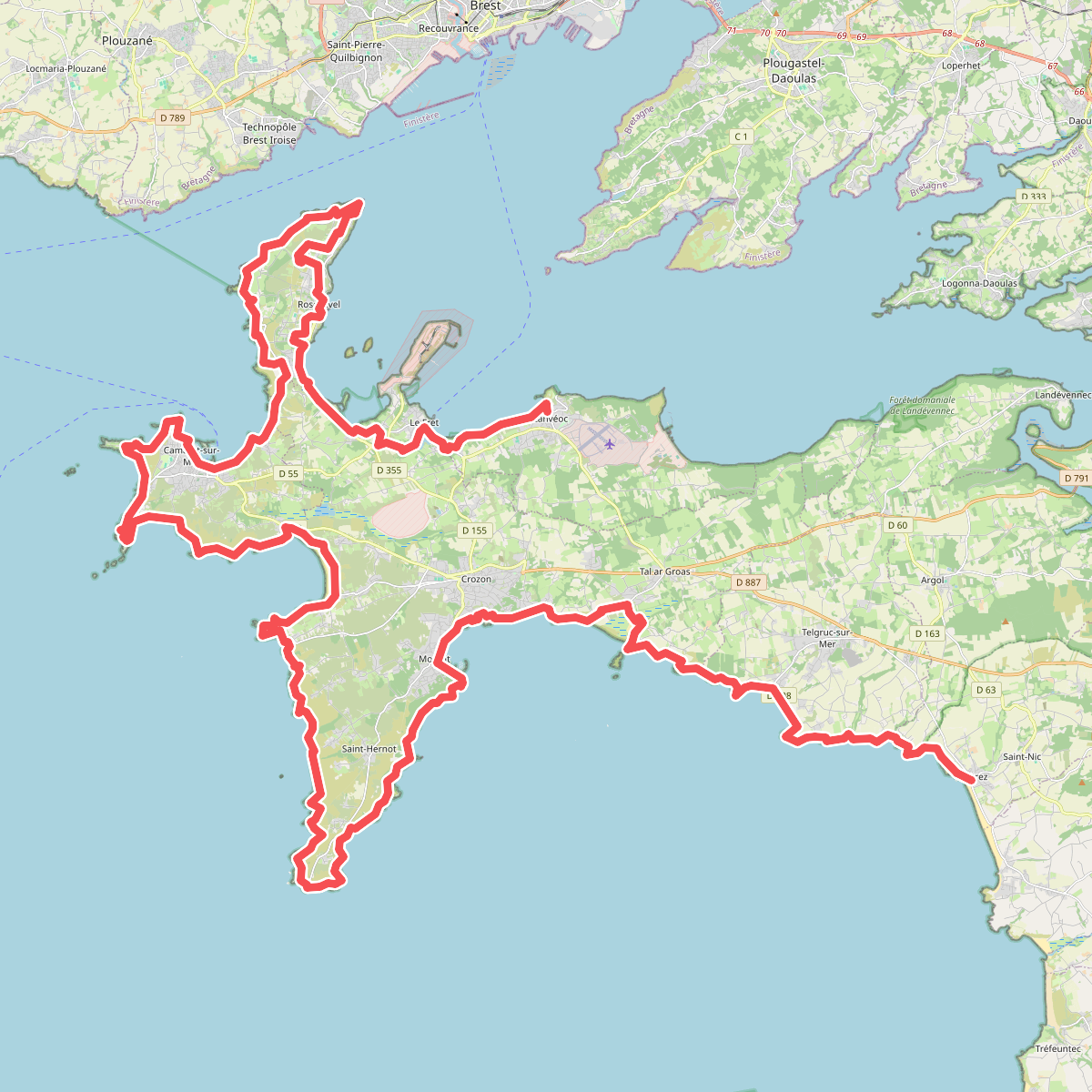 Chemin des Douaniers, Lanvéoc - Pentrez