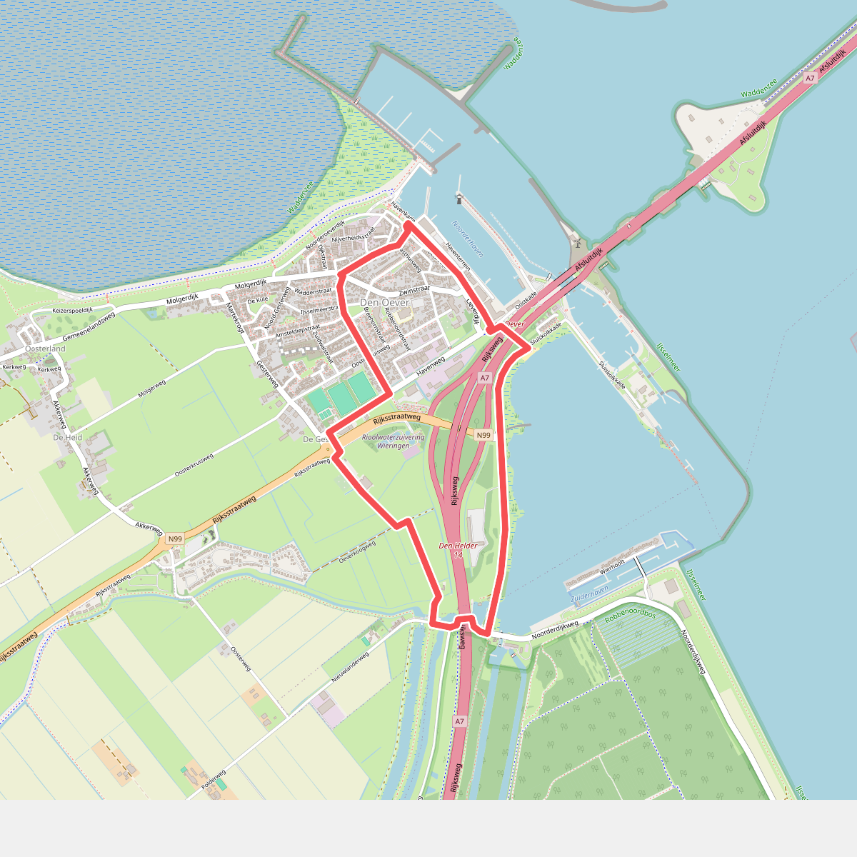 Havenroute (rood)