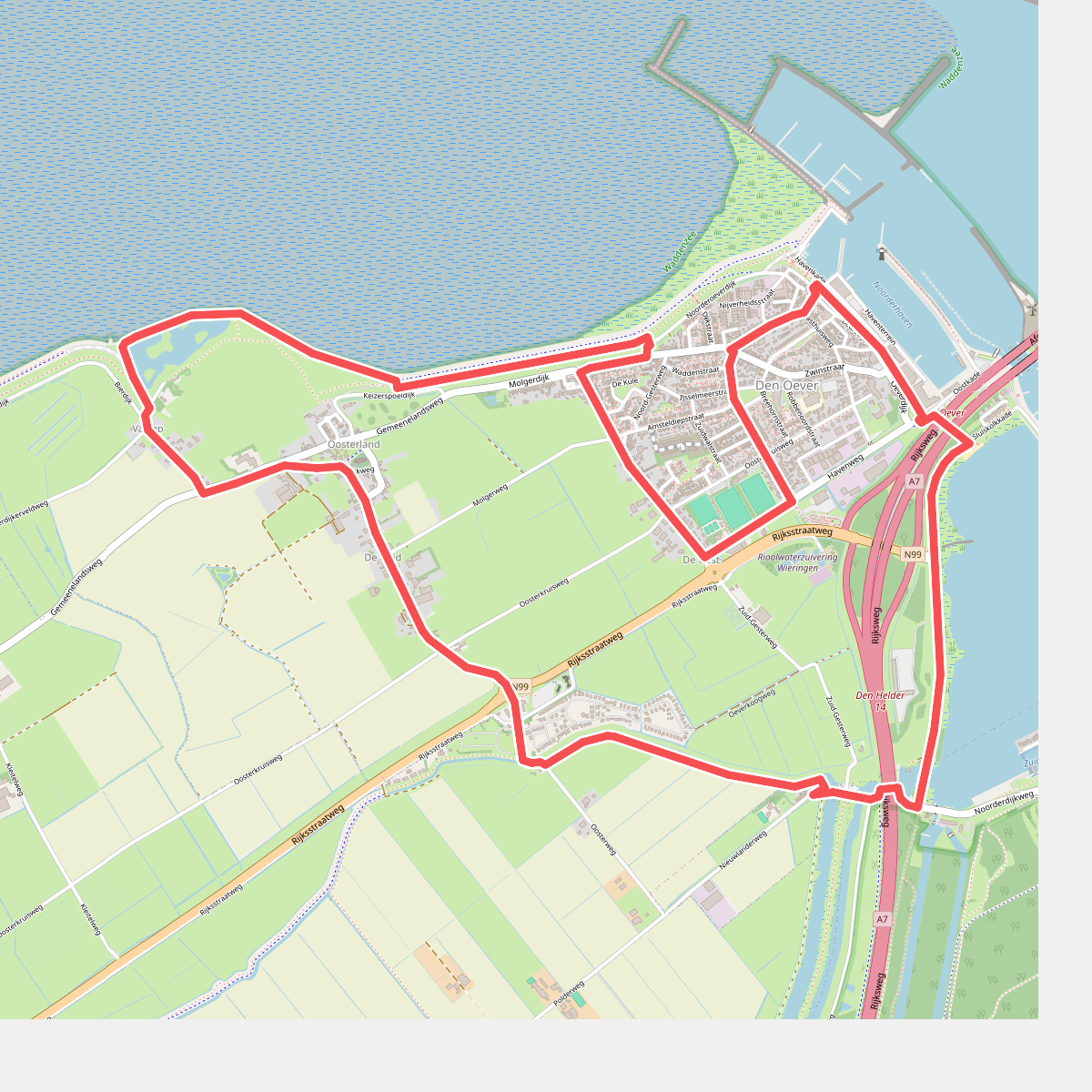 Oosterlandroute (blauw)